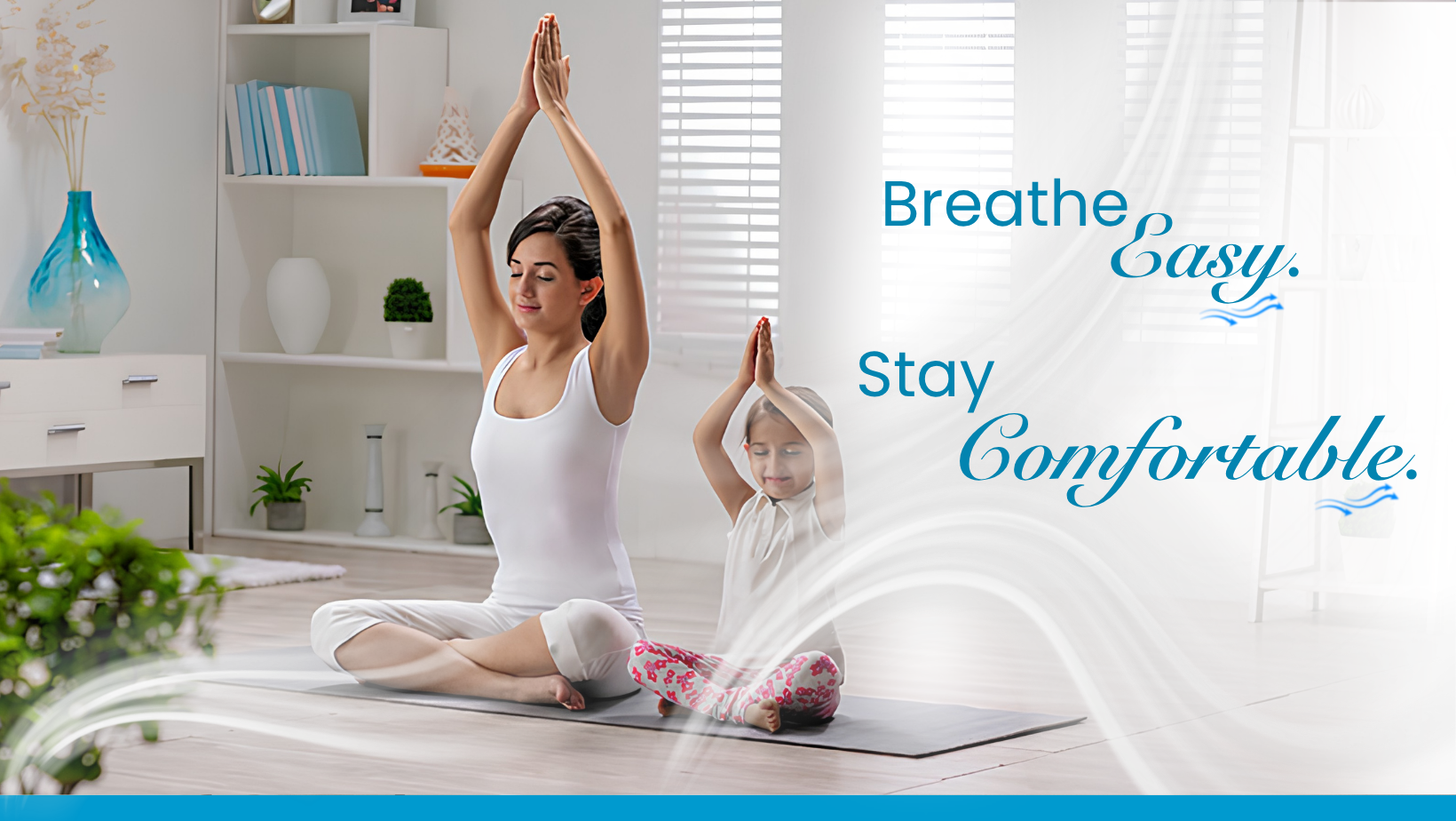 Blue and White Modern AC Installation Services Facebook Cover (1)